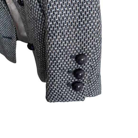 BANANA REPUBLIC wool double breasted blazer jacket Grey 2 - Picture 6 of 7